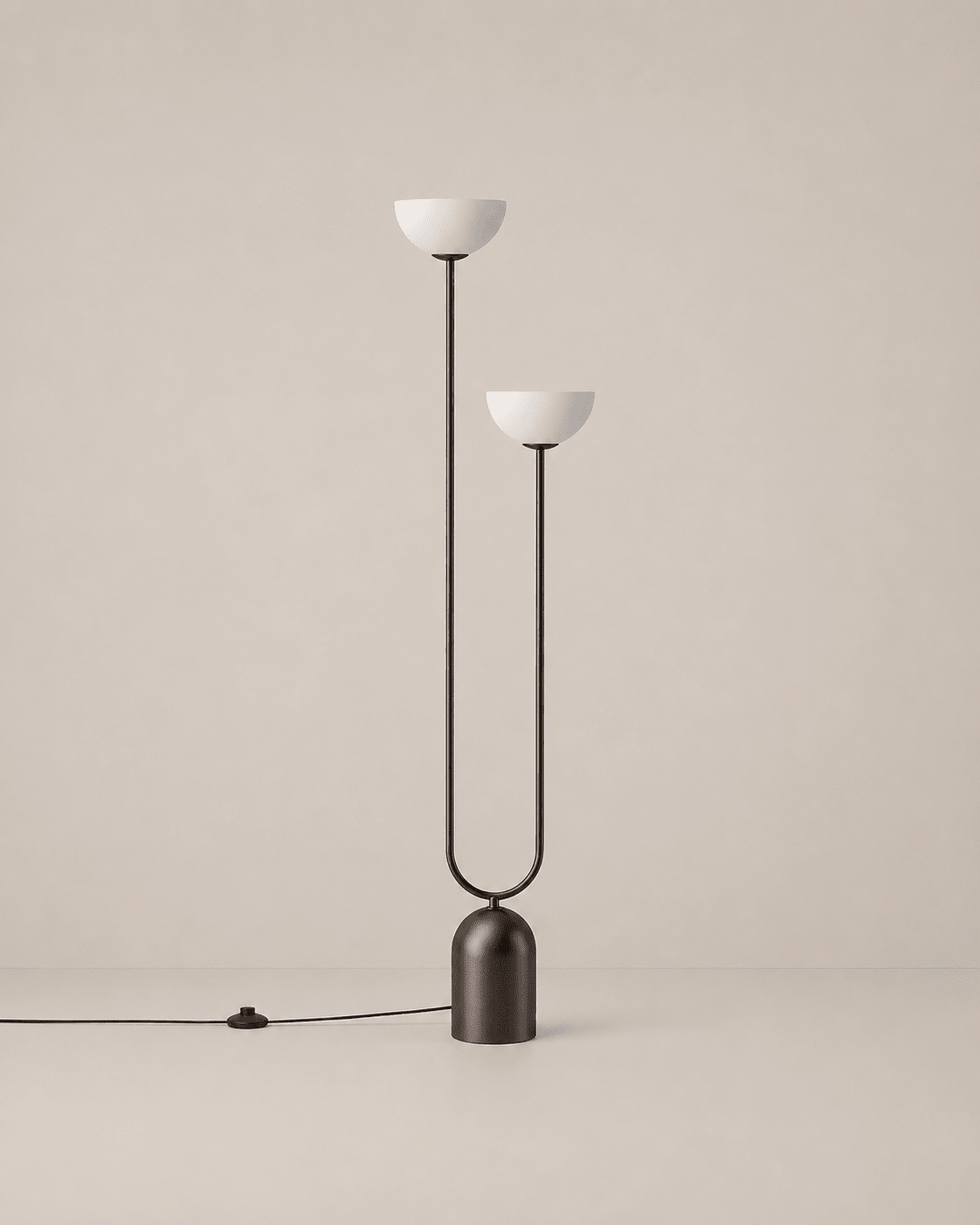 Roman | Dual-Head Arc Floor Lamp - Luma House