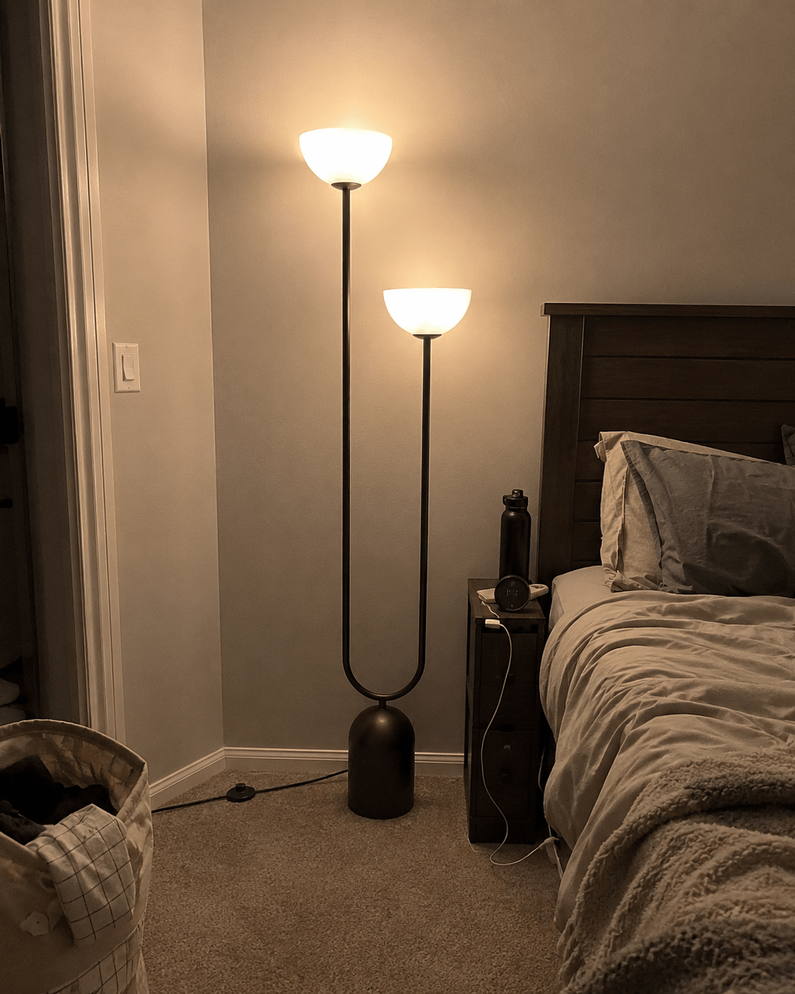 Roman | Dual-Head Arc Floor Lamp - Luma House