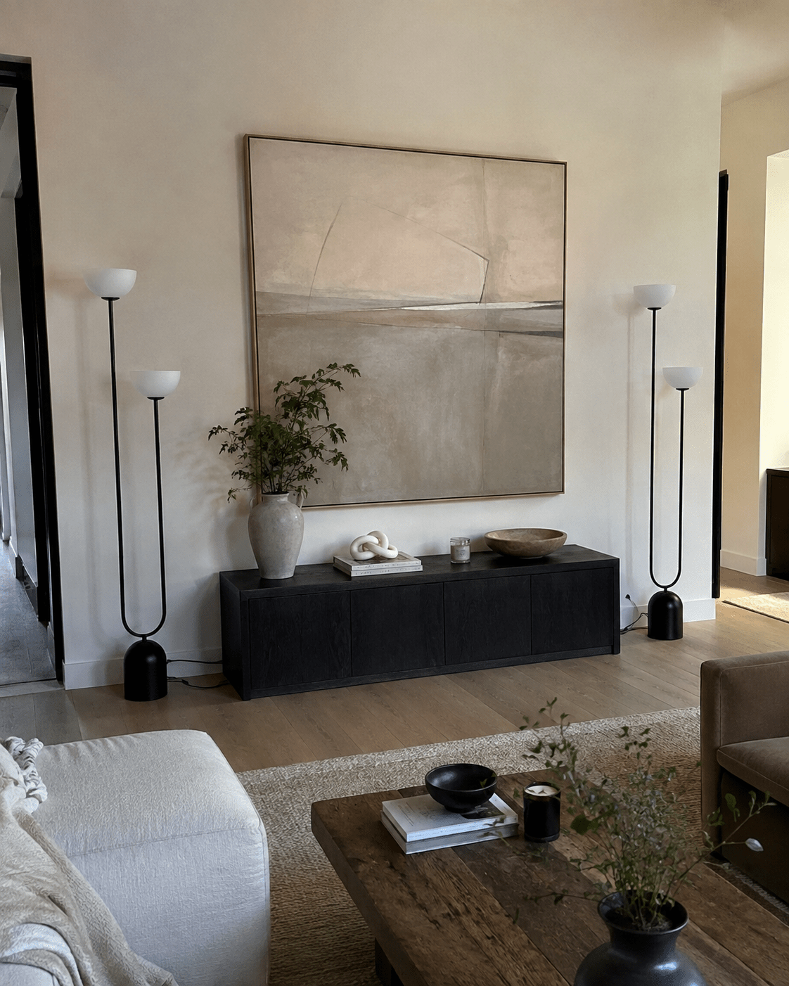 Roman | Dual-Head Arc Floor Lamp - Luma House