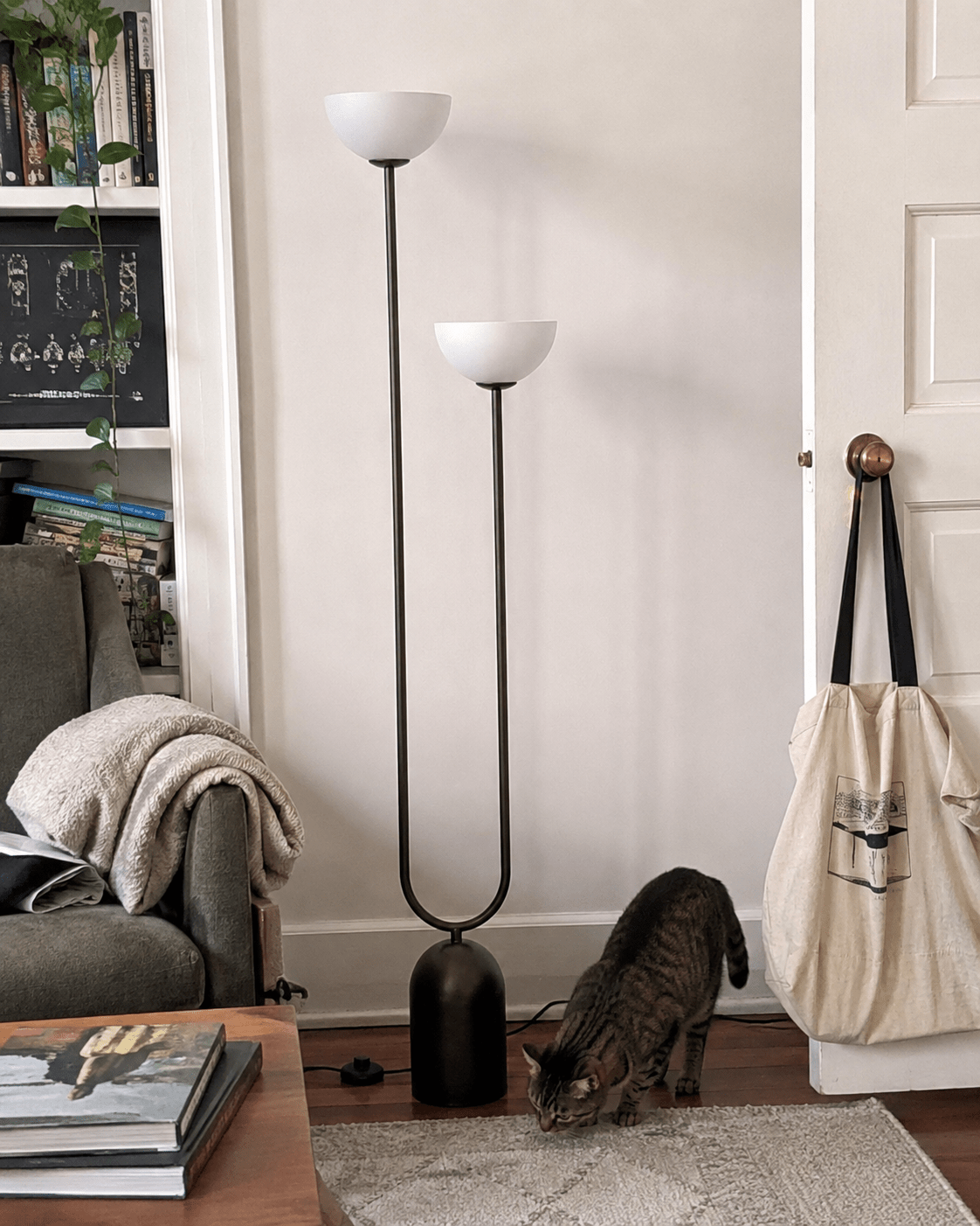Roman | Dual-Head Arc Floor Lamp - Luma House