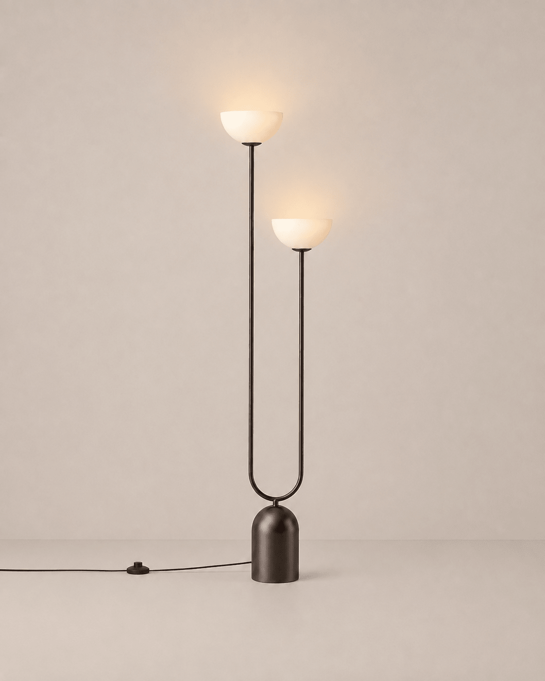 Roman | Dual-Head Arc Floor Lamp - Luma House
