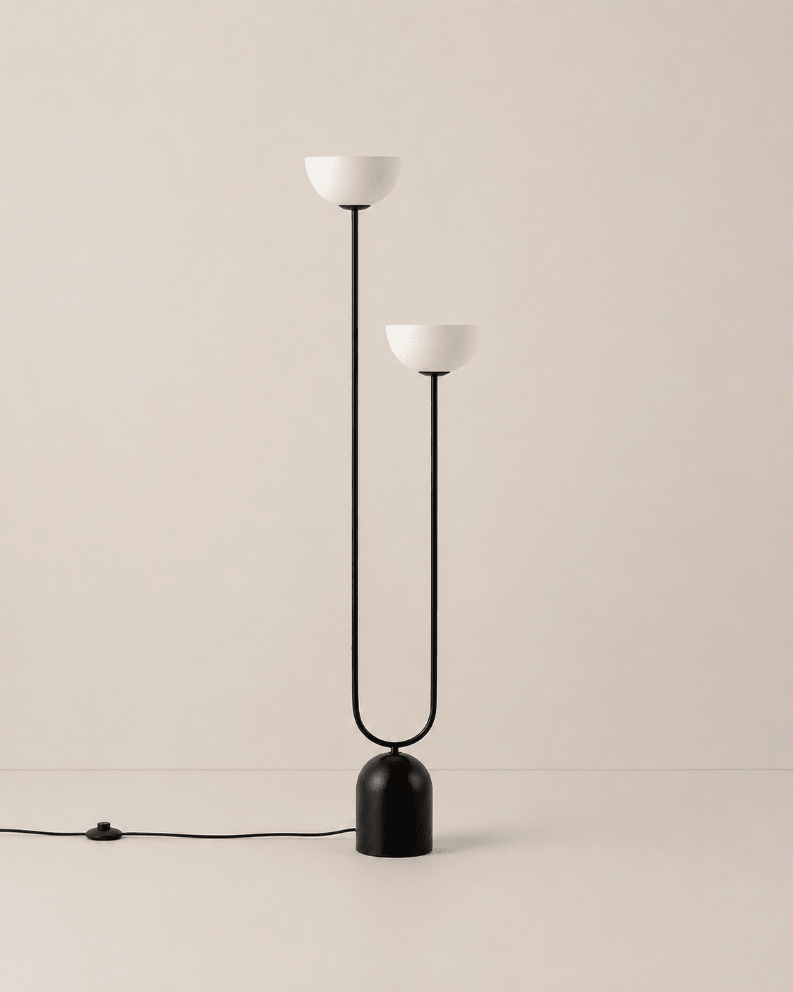 Roman | Dual-Head Arc Floor Lamp - Luma House
