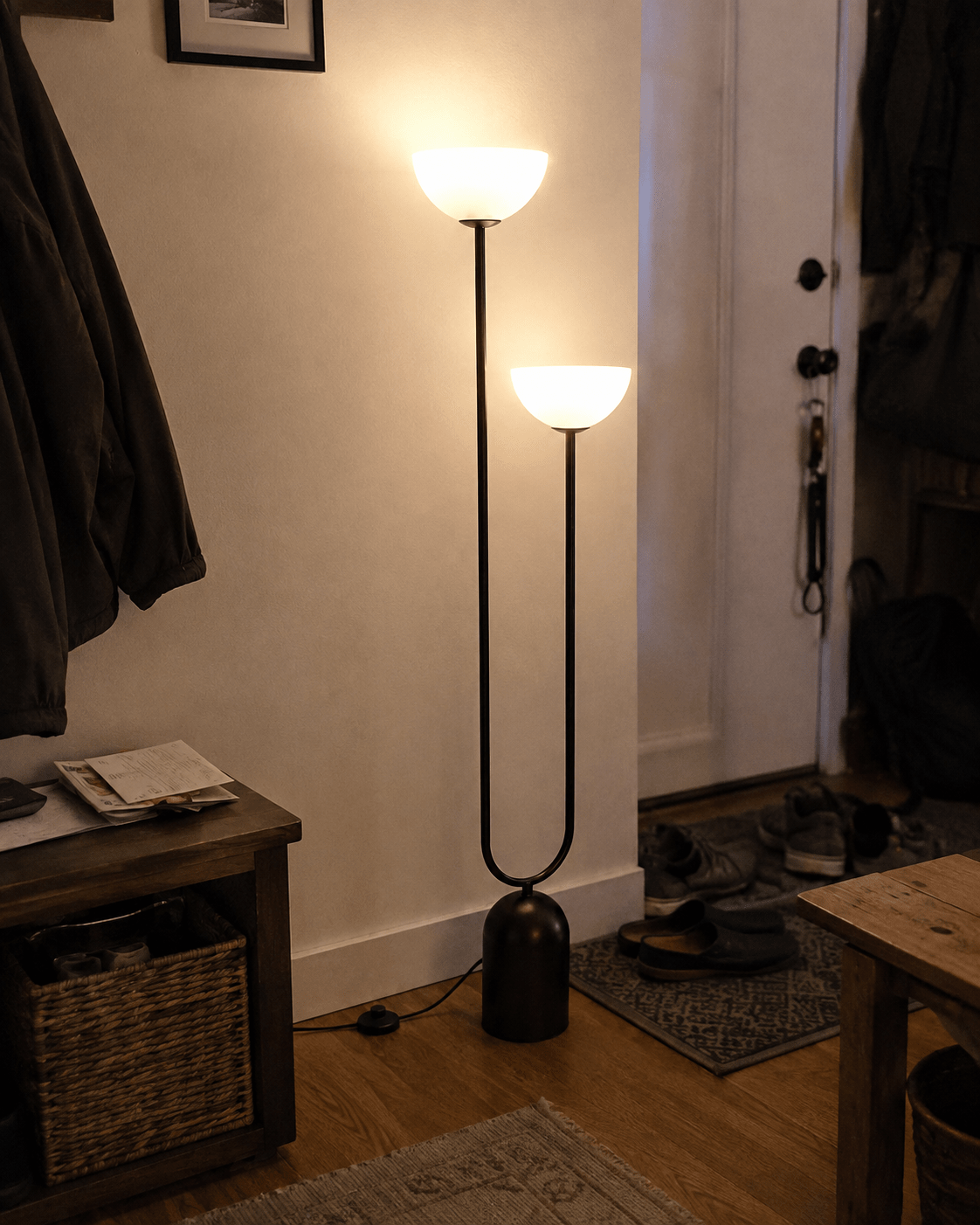 Roman | Dual-Head Arc Floor Lamp - Luma House