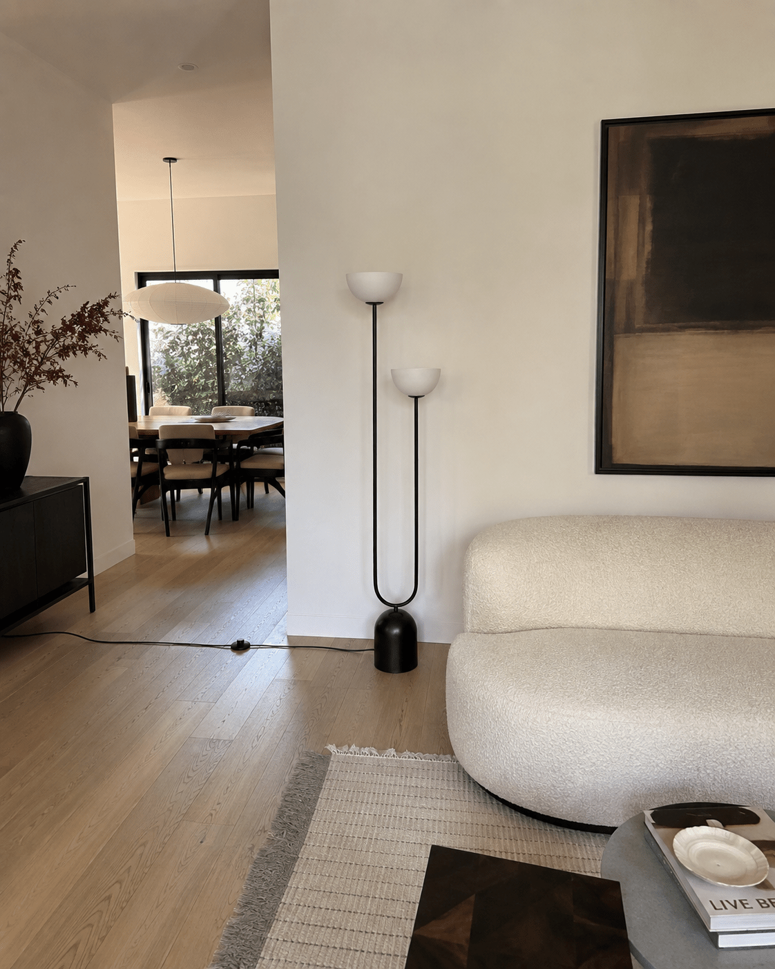 Roman | Dual-Head Arc Floor Lamp - Luma House