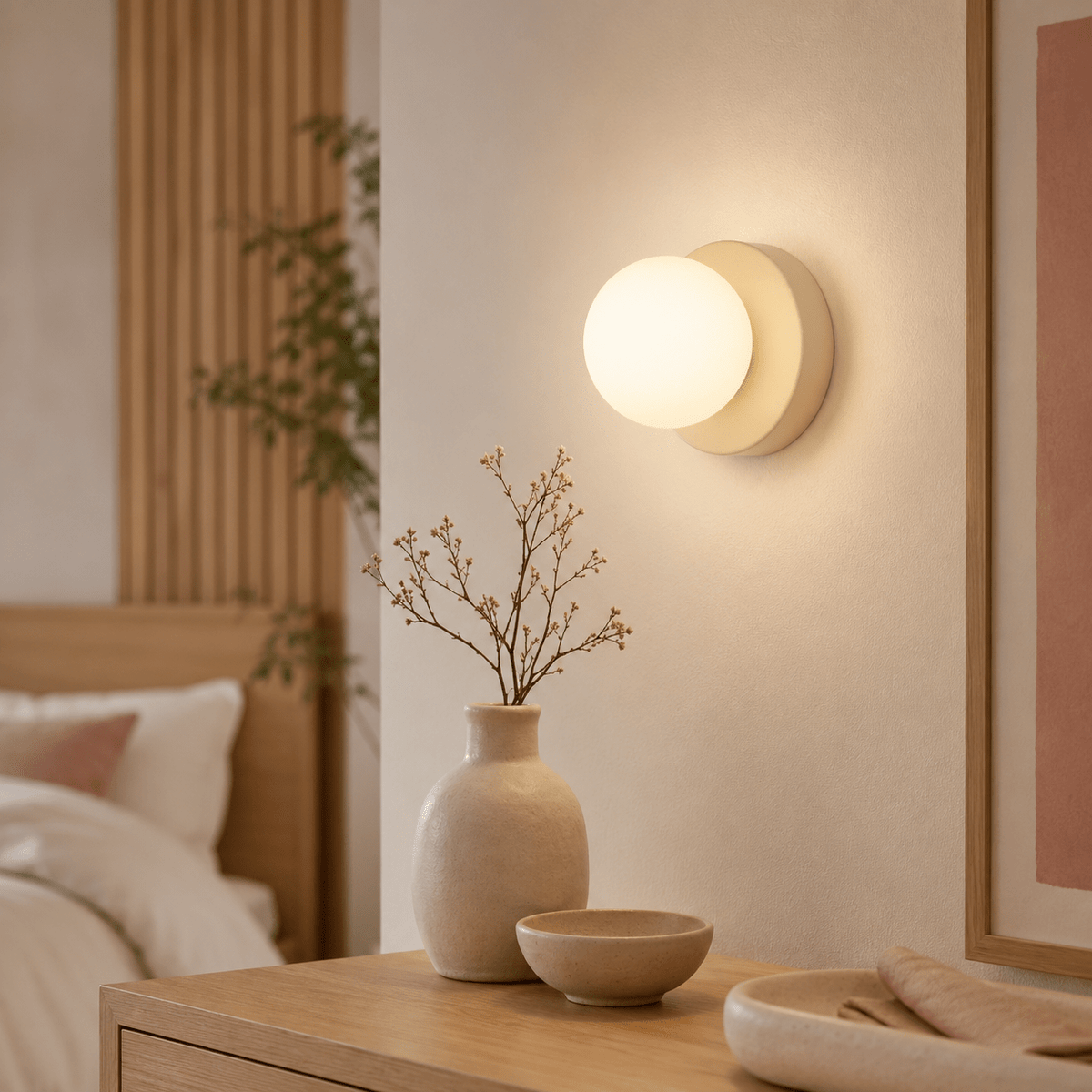 Rosalie | Macaron Sphere Glass Wall Sconce - Luma House