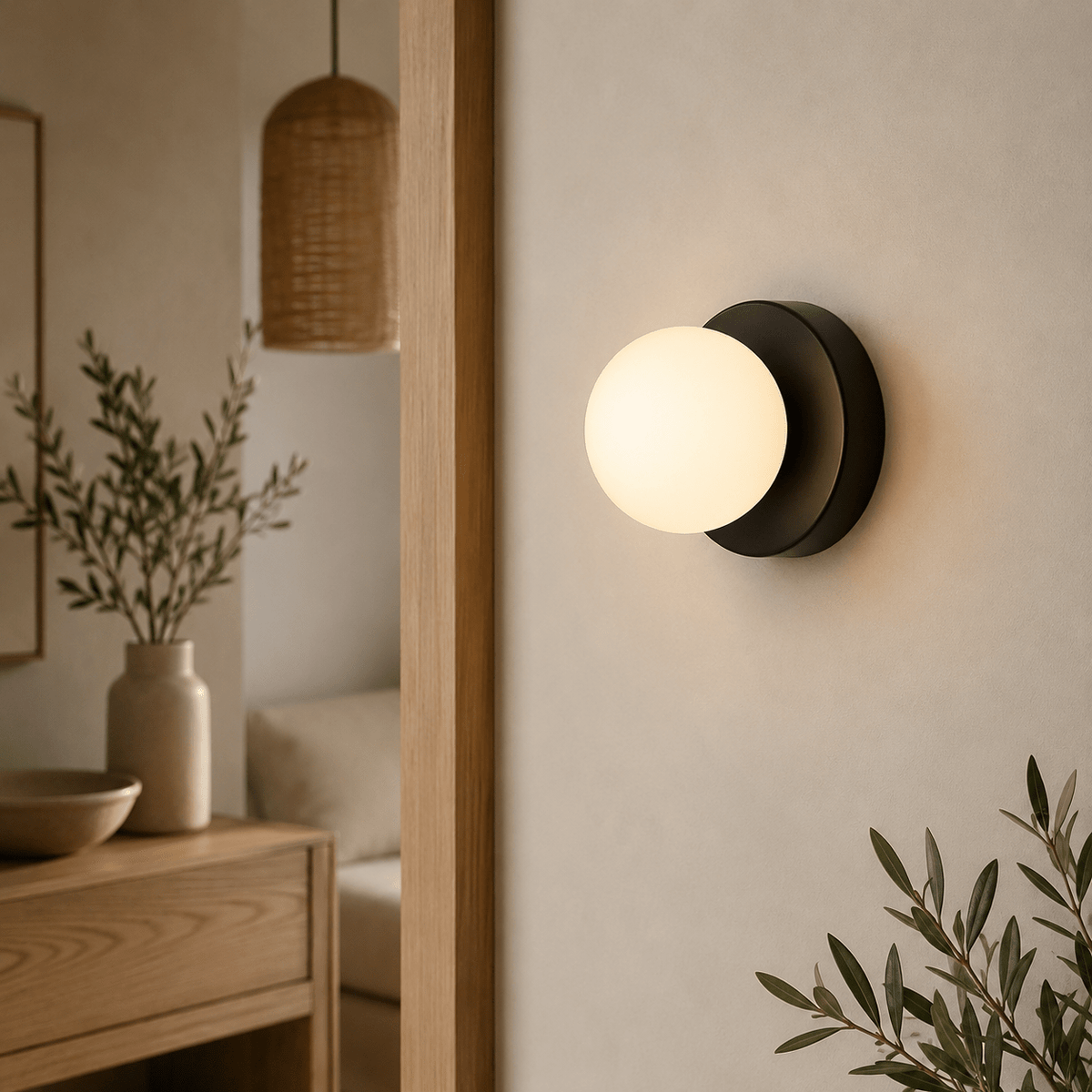 Rosalie | Macaron Sphere Glass Wall Sconce - Luma House