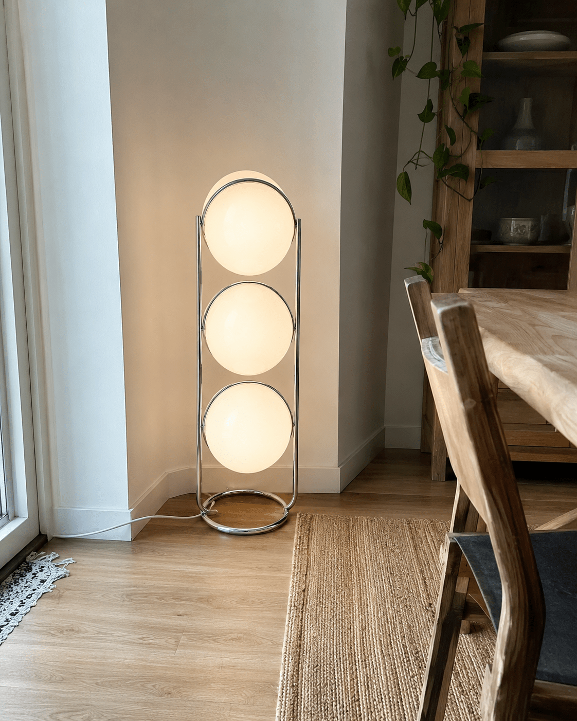 Rune | Bauhaus Acrylic Globe Floor Lamp - Luma House