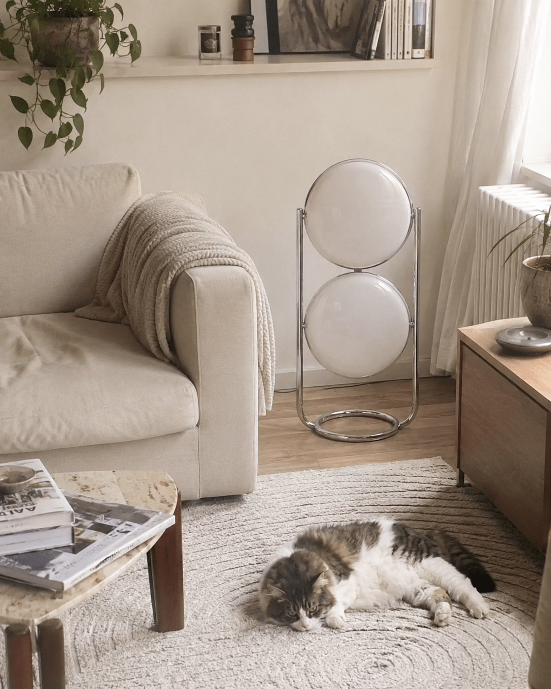 Rune | Bauhaus Acrylic Globe Floor Lamp - Luma House