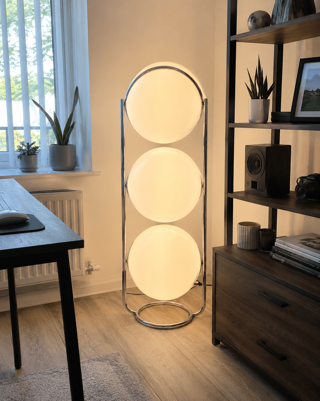 Rune | Bauhaus Acrylic Globe Floor Lamp - Luma House
