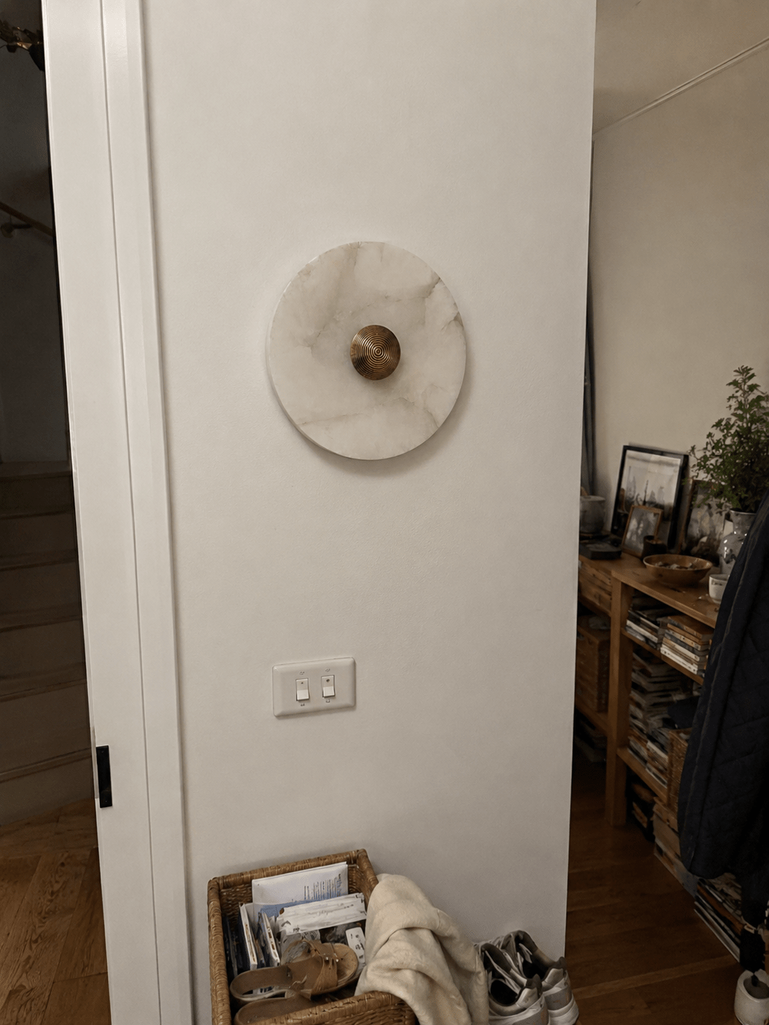 Selene | Round Marble Wall Sconce - Luma House