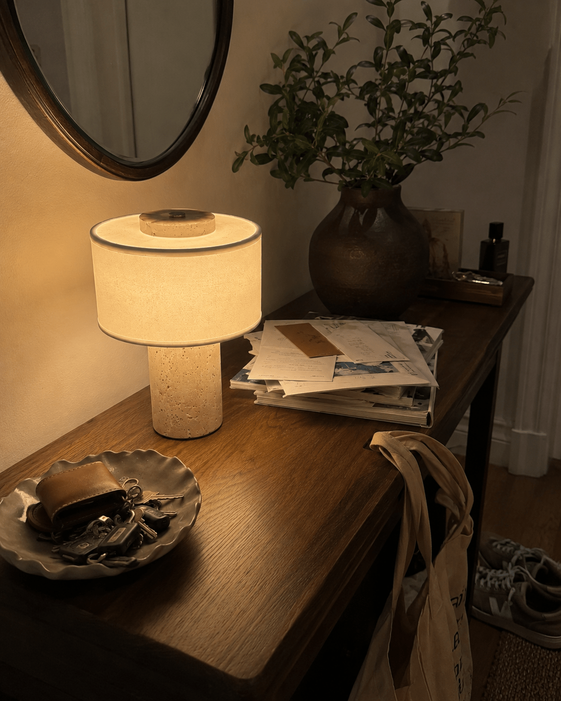 Sera | Calacatta Marble Table Lamp - Luma House