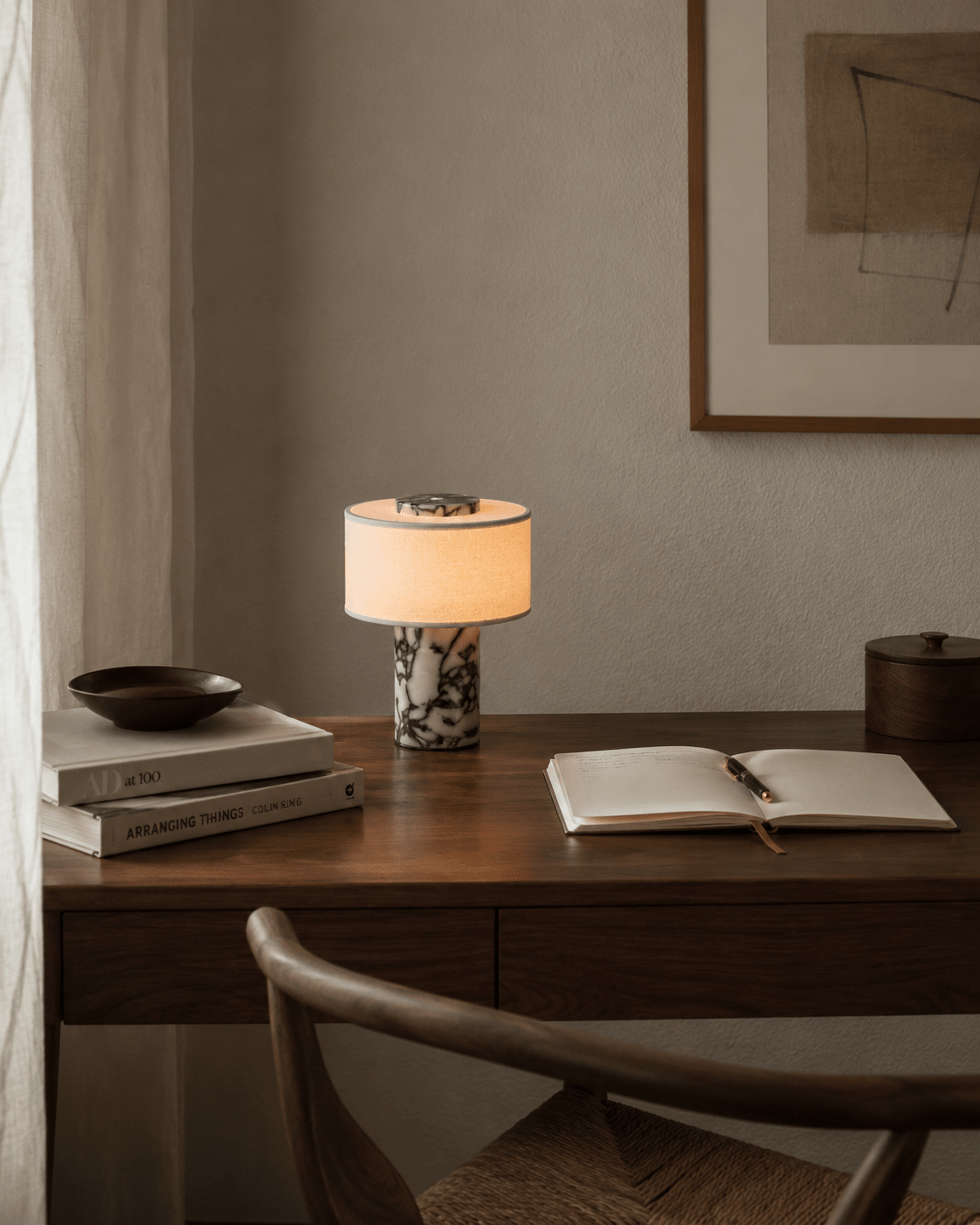 Sera | Calacatta Marble Table Lamp - Luma House