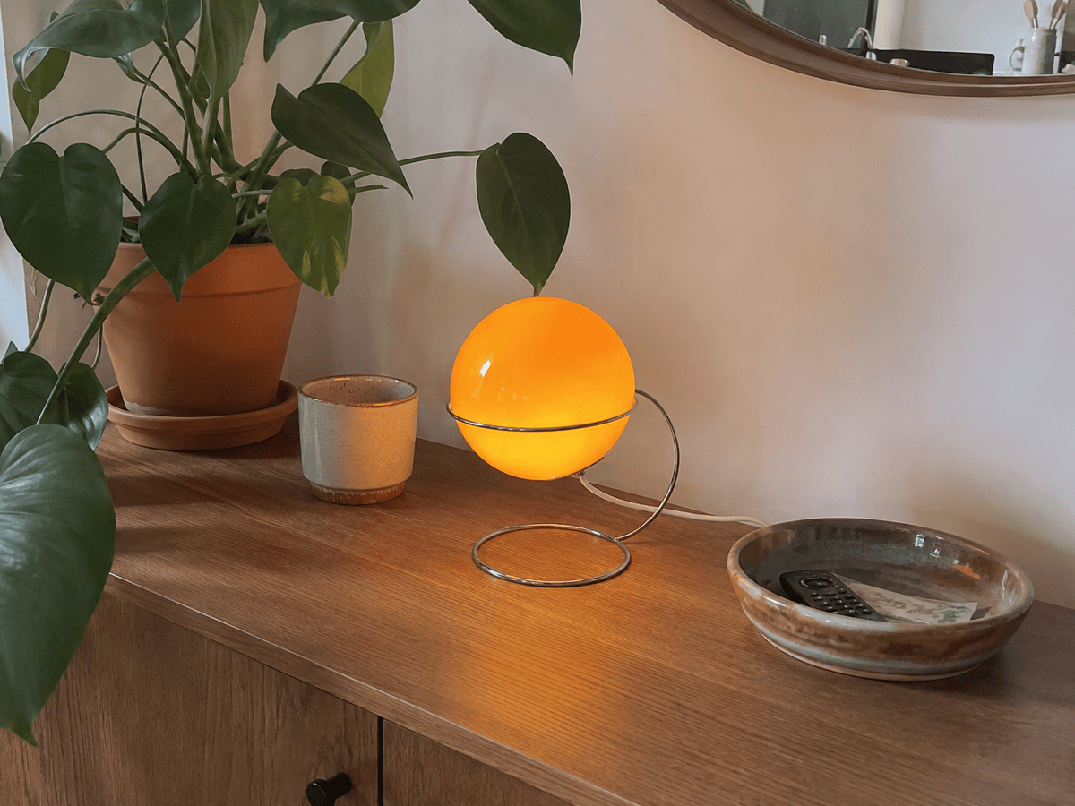 Seren | Modern Glass Coffee Table Lamp - Luma House