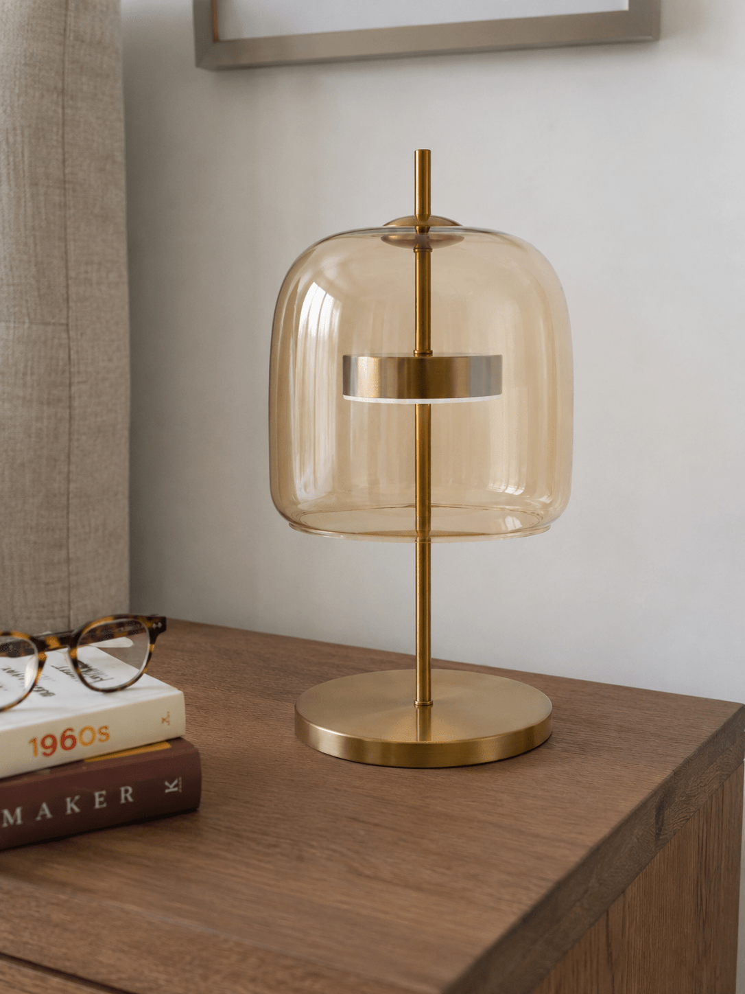 Sienna | Modern Glass Bedside Lamp - Luma House