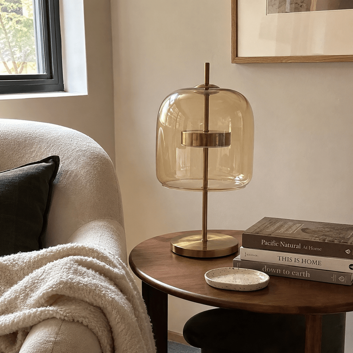 Sienna | Modern Glass Bedside Lamp - Luma House
