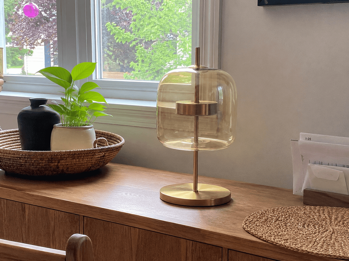 Sienna | Modern Glass Bedside Lamp - Luma House