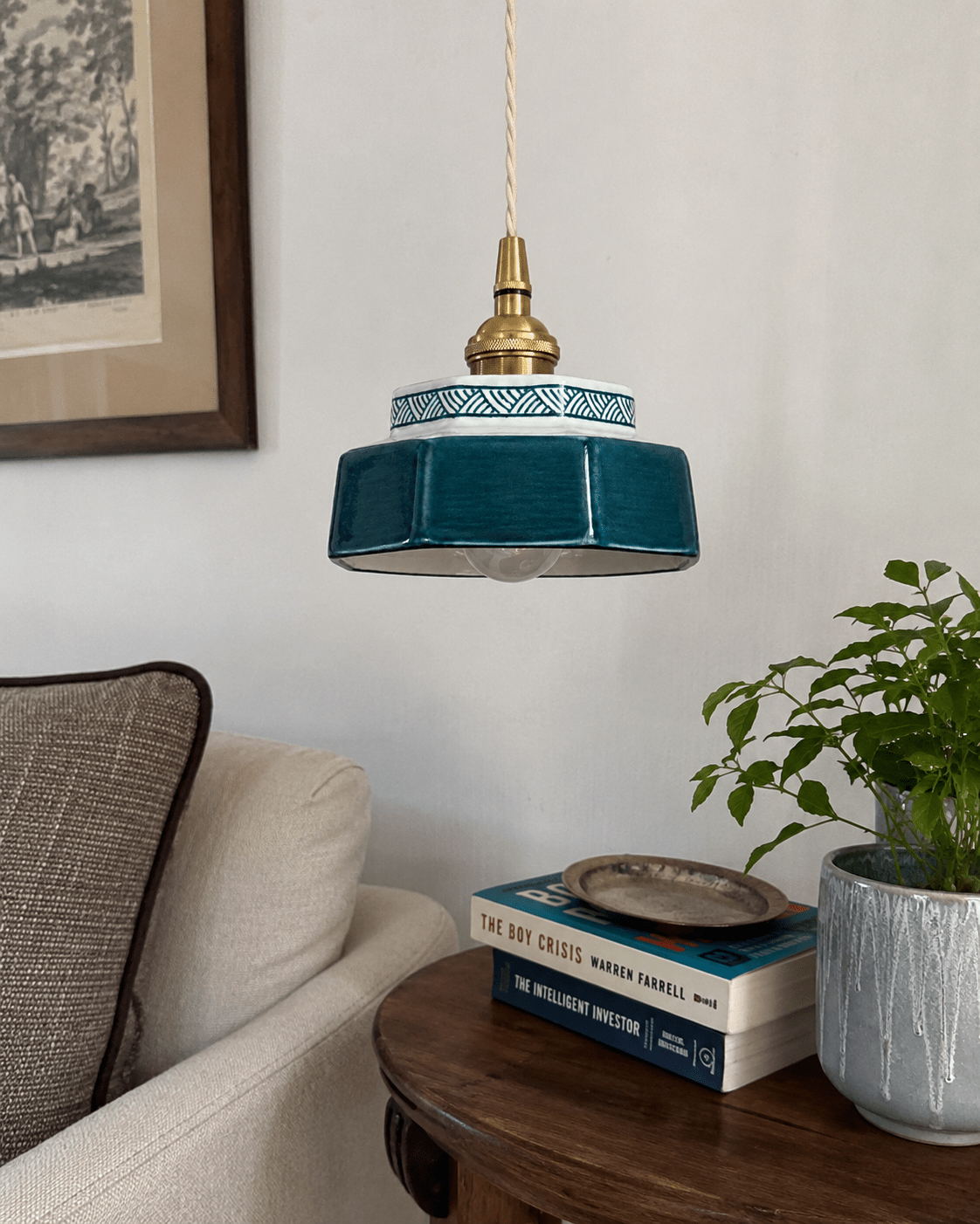 Taro | Retro Ceramic Pendant Light - Luma House