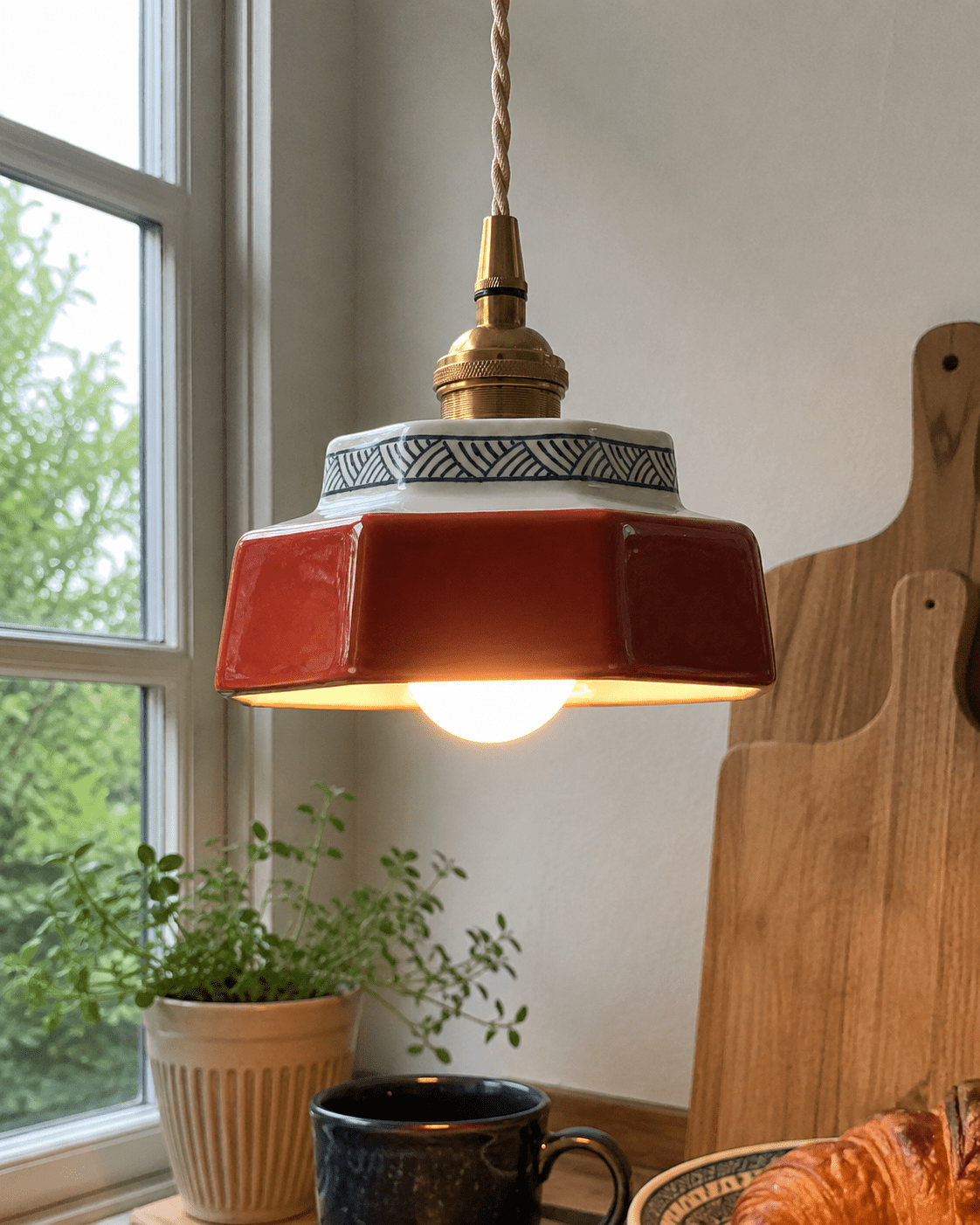 Taro | Retro Ceramic Pendant Light - Luma House
