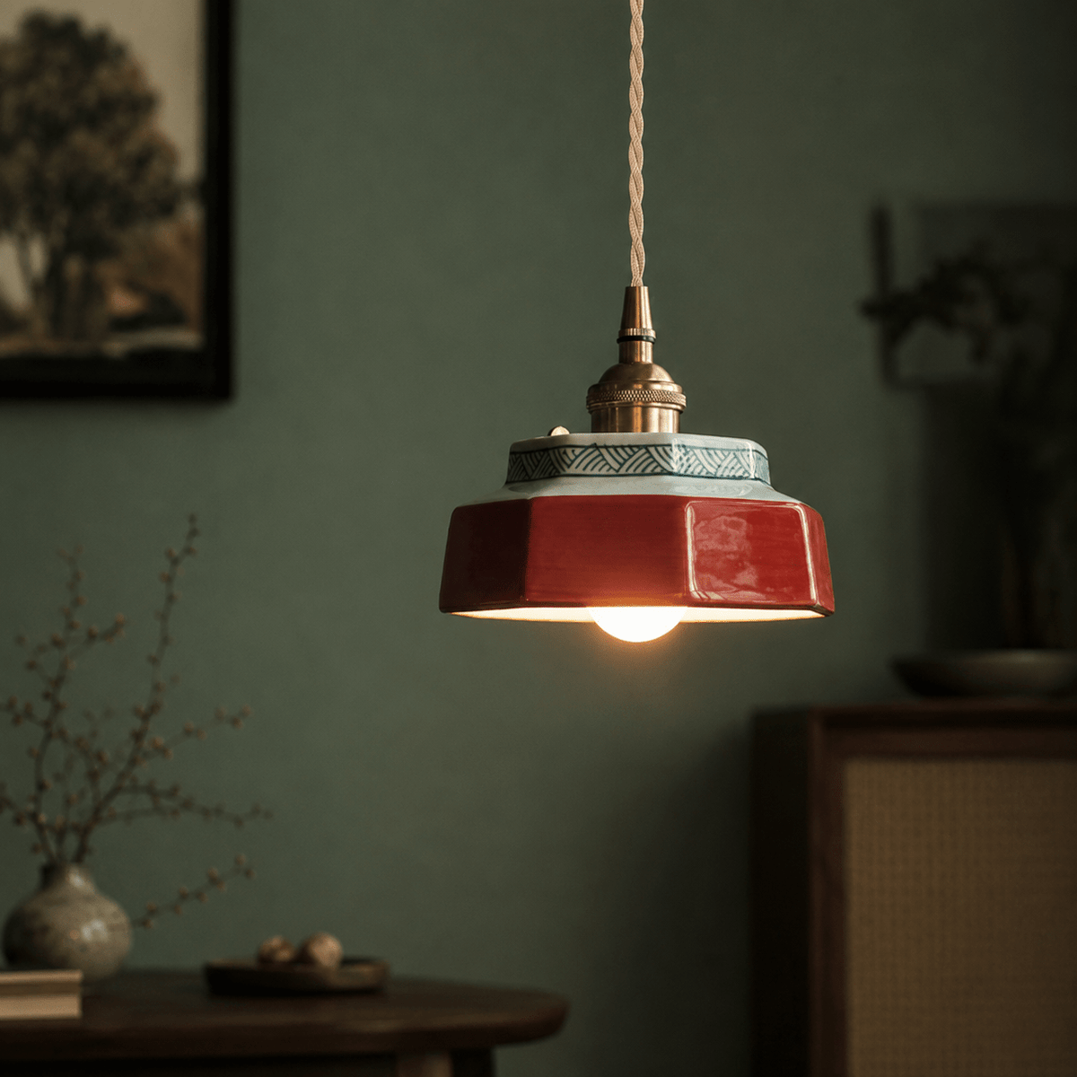 Taro | Retro Ceramic Pendant Light - Luma House
