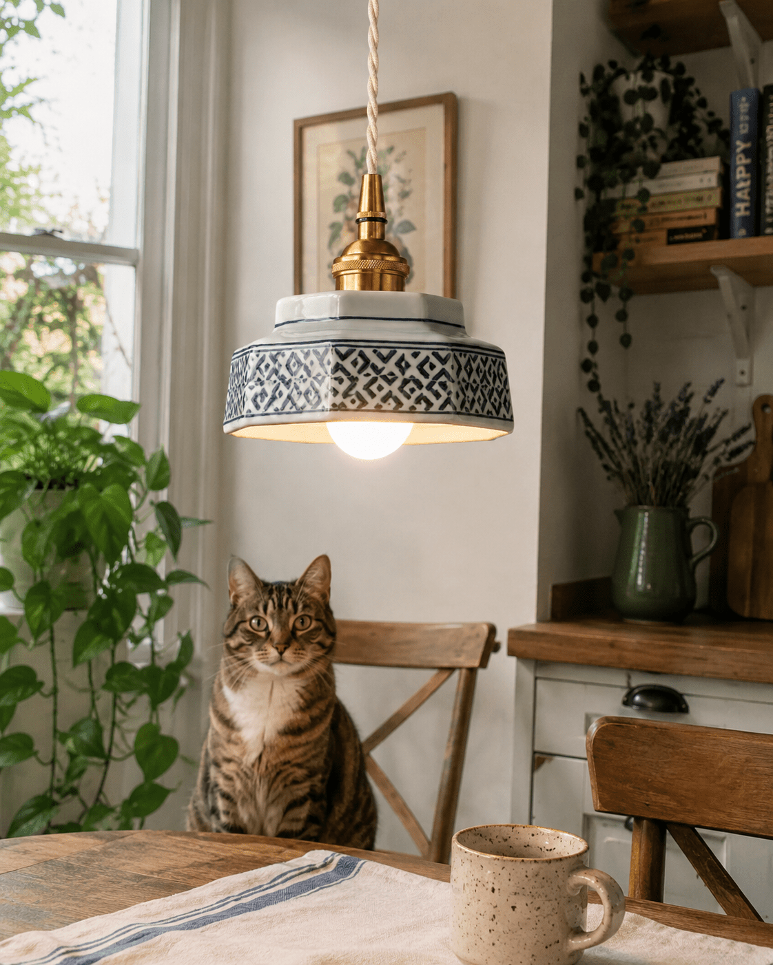 Taro | Retro Ceramic Pendant Light - Luma House