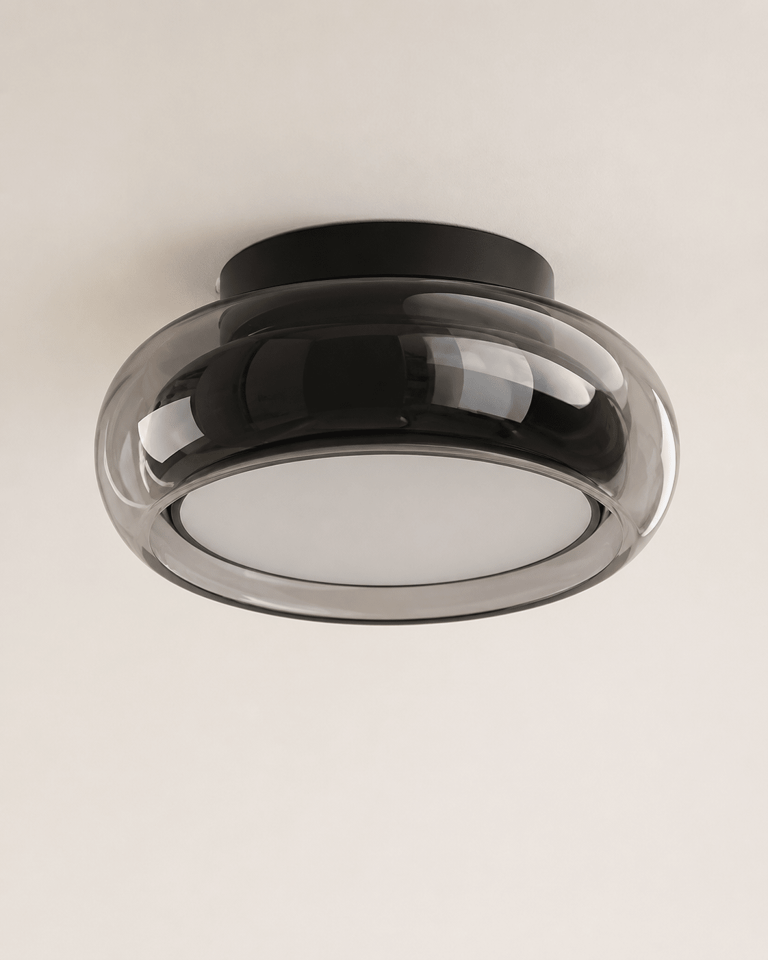 Tondo | Cognac Glass Flush Mount Ceiling Light - Luma House