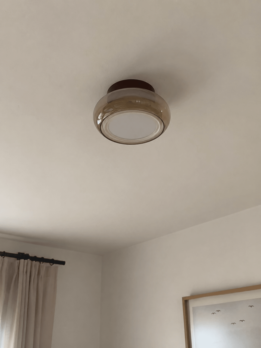 Tondo | Cognac Glass Flush Mount Ceiling Light - Luma House