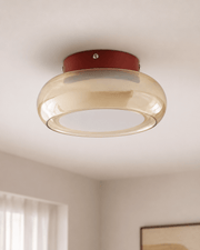 Tondo | Cognac Glass Flush Mount Ceiling Light - Luma House