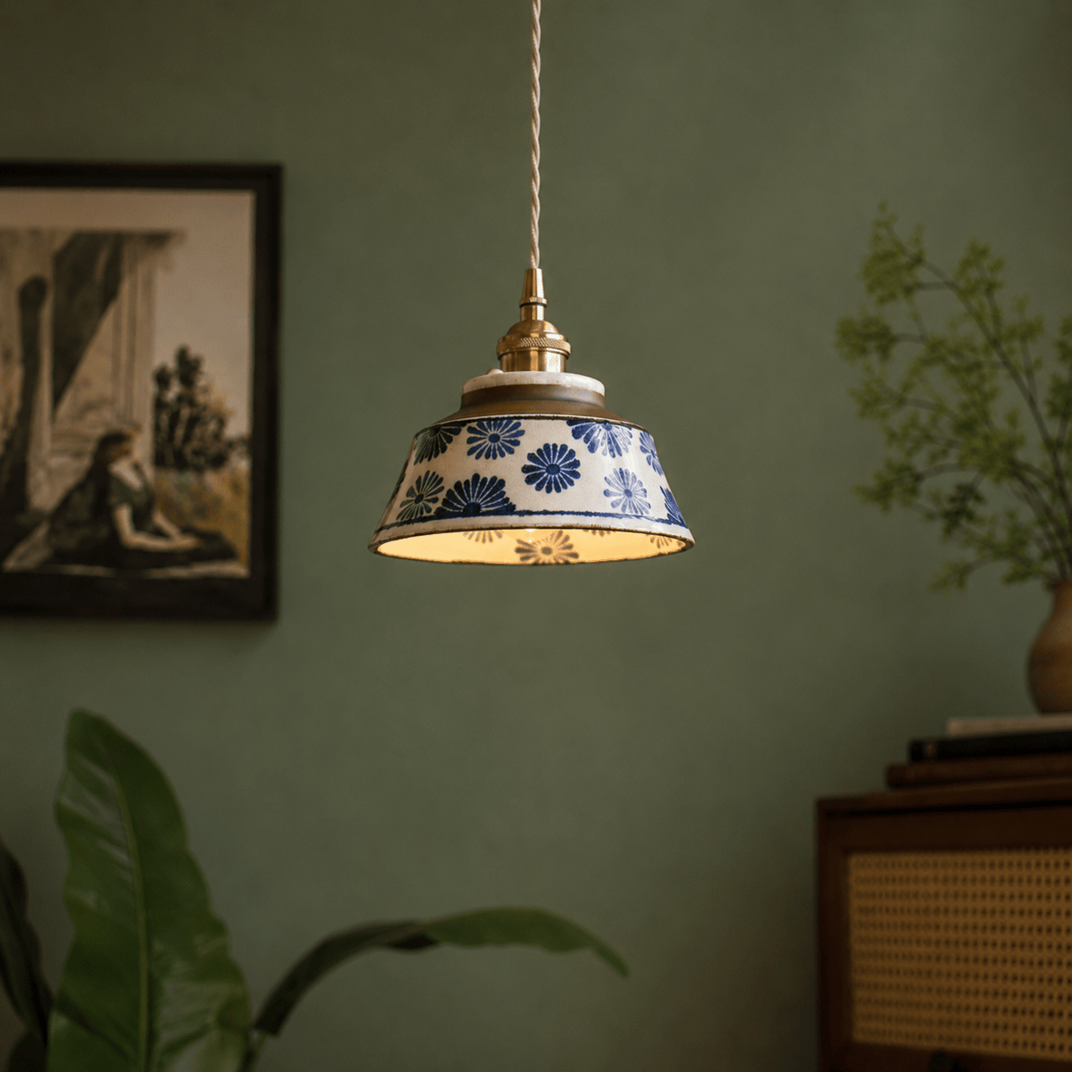 Wei | Retro Ceramic Pendant Light - Luma House