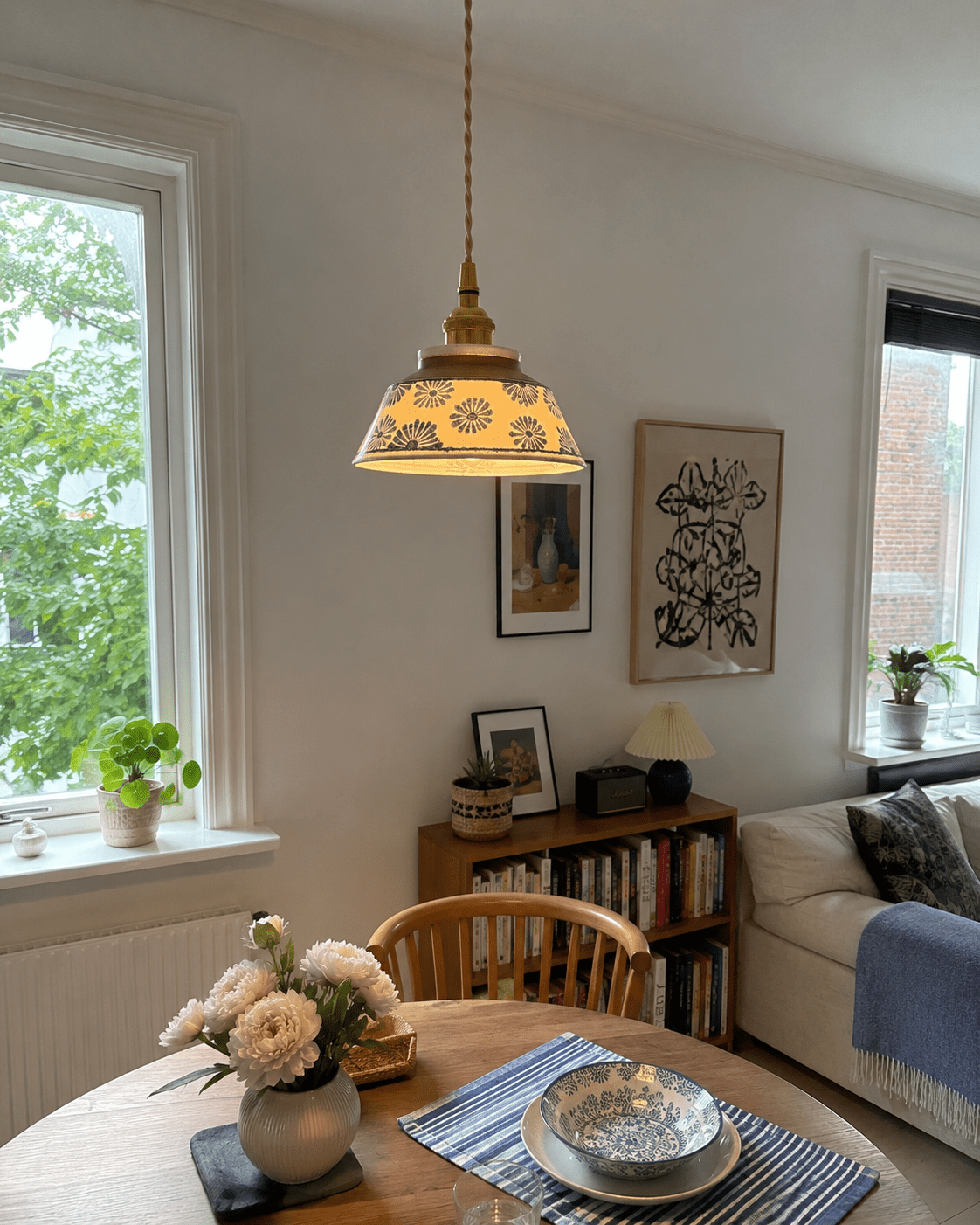 Wei | Retro Ceramic Pendant Light - Luma House