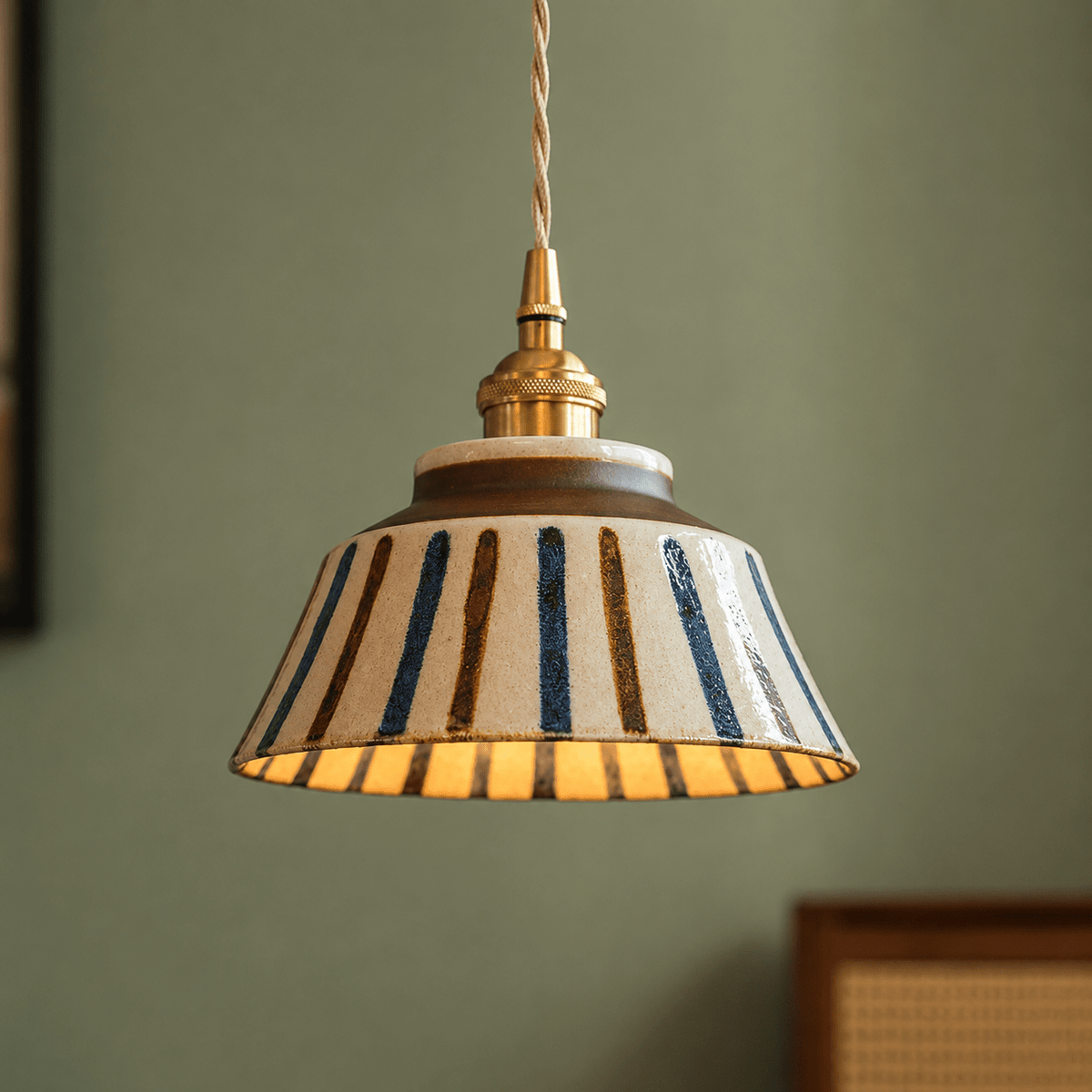 Wei | Retro Ceramic Pendant Light - Luma House