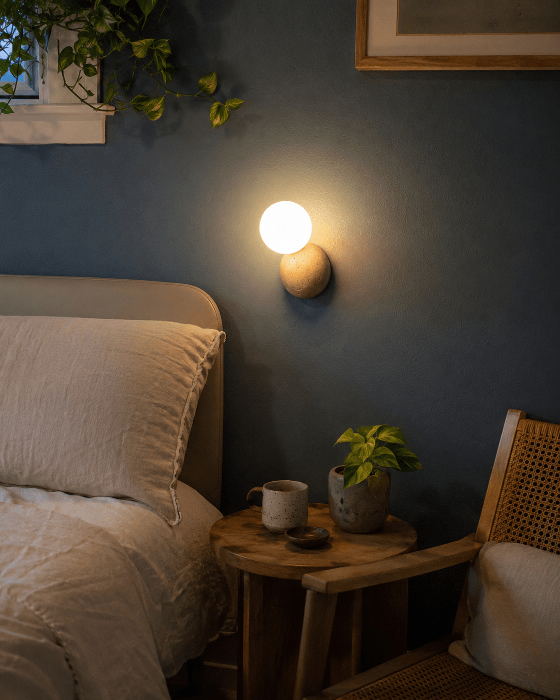 Wes | Stone Globe Wall Sconce - Luma House
