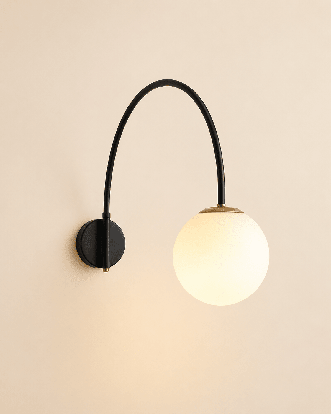 Yumi | Arc Frosted Globe Wall Sconce - Luma House